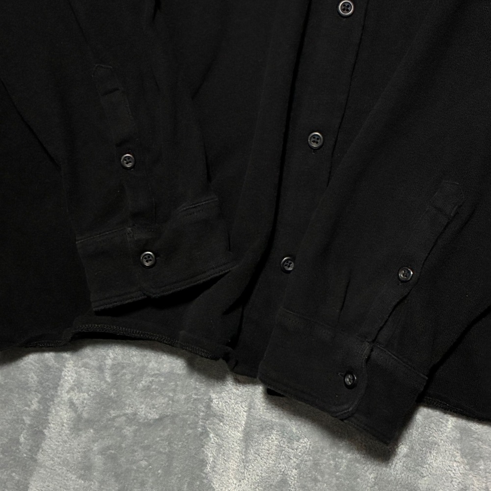 Gap Cotton‎ Stretch Utility Long Sleeve Heavy Shirt Shacket Mens XL Black - Picture 4 of 8